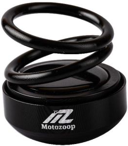 Motozoop Metal Alloy Solar Perfume Double Ring Spring air freshener and Fragrance (Black)