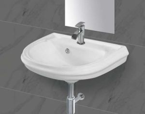 White Classic Wall Mounted Wash Basin