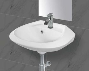 White Diamond Wall Mounted Wash Basin