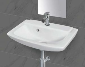 White Square Wall Mounted Wash Basin