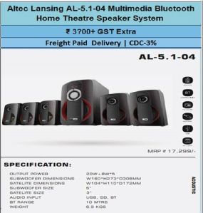 alteck lancing 5.1 one usb speakar