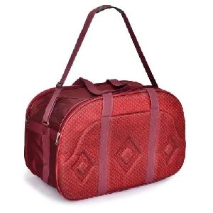 Red Polyester Duffle Bag