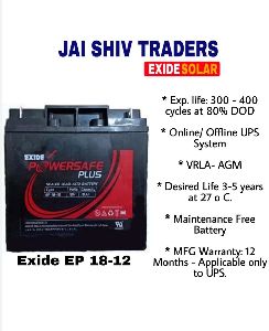 Exide Powersafe Plus EXIDE EP 18-12