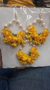 Artificial haldi jewellery