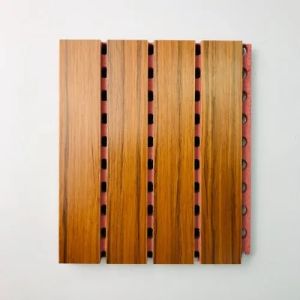 GROOVED WOODEN ACOUSTIC PANELS