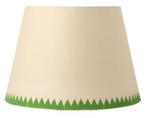 40cm straight empire hardback lampshade in green printed paper