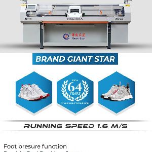 Fly knit shoe upper knitting machine