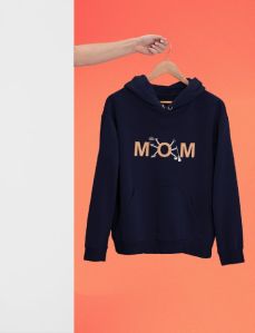 Printed Winter Hoodie - 'Mom' Design Printed