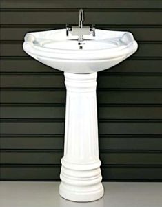 Rajwadi Set Plain Series Pedestal Wash Basin