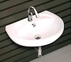 Repose Wall Mounted Pedestal Wash Basin