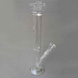 Glass Plain Smoking Cylinder Pipe