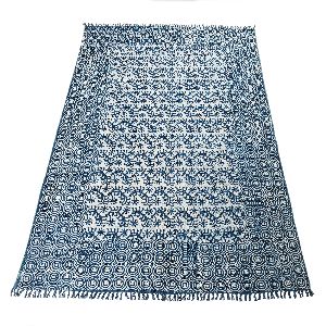 Indigo Cotton Printed Rugs -7