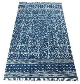 Indigo Cotton Printed Rugs -8