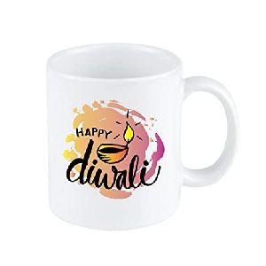 Glamouroui Happy Diwali Printed Ceramic Mug Happy Diwali Mug/Diwali Mug/Diwali Mug Gift