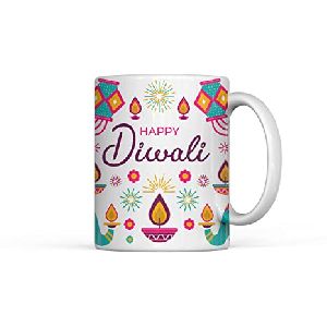 Happy Diwali Mug Gift for Family & Friends, Diwali Printed Coffee Mug for Gift