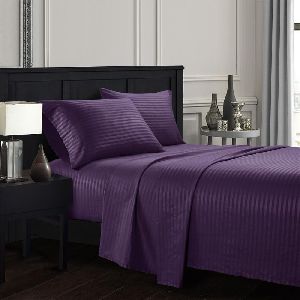 Rekhas Premium Satin Purple color Bedsheets