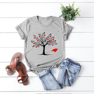 Love Tree Print Women T-Shirts