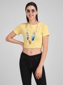 Tweety Print Women Crop T-Shirts