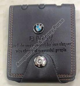 Leather Magnetic Button Wallet