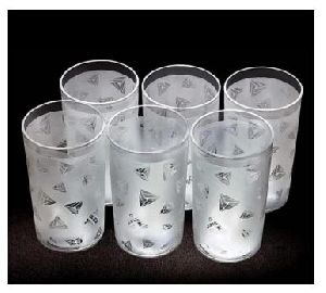 6 Pcs Plastic Designer Glass