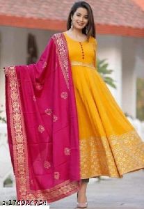 ANARKALI LONG GOWN With Dupatta