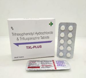 Trihexyphenidyl 1mg + Trifluoperazine Hydrochloride 2.5mg Tablets