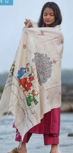 Pattachitra Hand Painted Dupatta