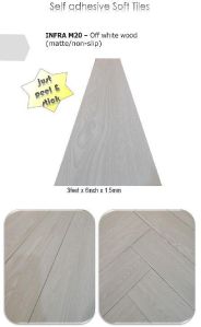 Off White Wood Vinyl Flooring Sheets