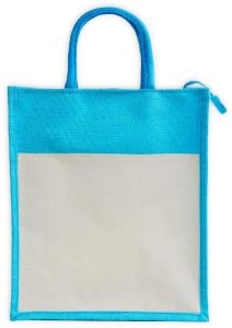 Sky blue Jute bag