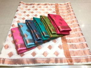 Mercerised Zari Butta Saree