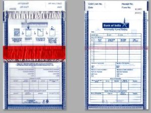 Bank of India Gold Loan Envelopes