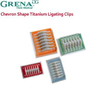 Titanium Ligating Clips Chevron Shape GRENA Vclip