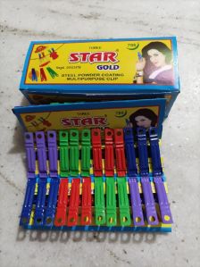 Three Star Gold Cloth Clips