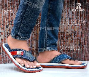 Mens DCL202 Red Denim Slippers