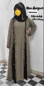 Front Kali Stone Work Abaya