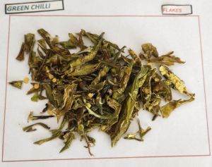 Dehydrated Green Chili Flakes