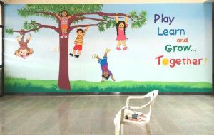 play school wall painting ideas play school cartoon painting