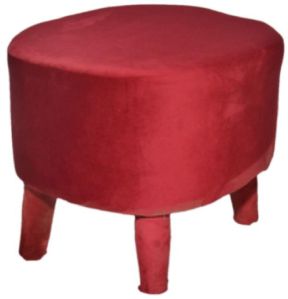 Oval Wooden Pouffe Stool