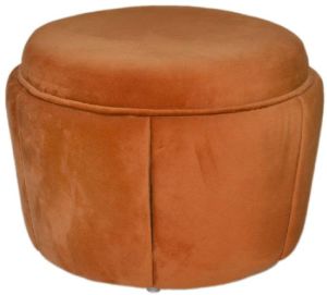 Pumpkin Shaped Wooden Pouffe Stool