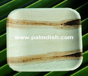 8.5 Inch Palm Leaf Square Platter