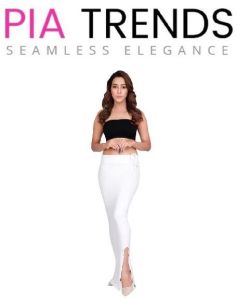 Piatrends Seamless White Drawstring Saree Shapewear