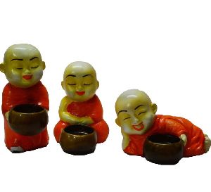 Set of 3 Monks Candle Holder
