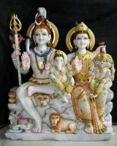 Marble Shiva Parivar Statue