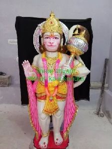 Multicolor Marble Hanuman Statue