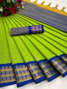 Multi Temple Cotton Silk Sarees