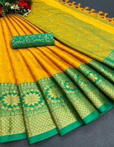 Small Flower Cotton Silk Sarees