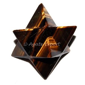 Tiger Eye Large Merkaba Star