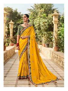 Mustard Barfi Saree