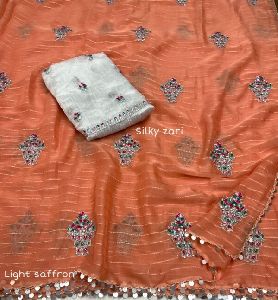 AK- GOMATHI soft silky blouse saree