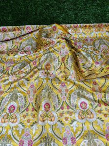 Embroidered Banarasi Kimkhab Silk Meena Brocade Fabric